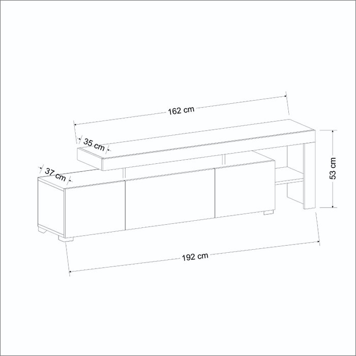 Hanah Home Beliz Soporte para TV Warm Oak, Sapphire Oak
